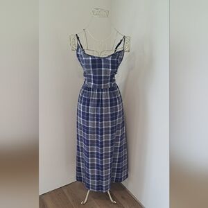 Shein Plaid Flannel Cottagecore Farmhouse Picnic Country Maxi Dress, Size 2X.